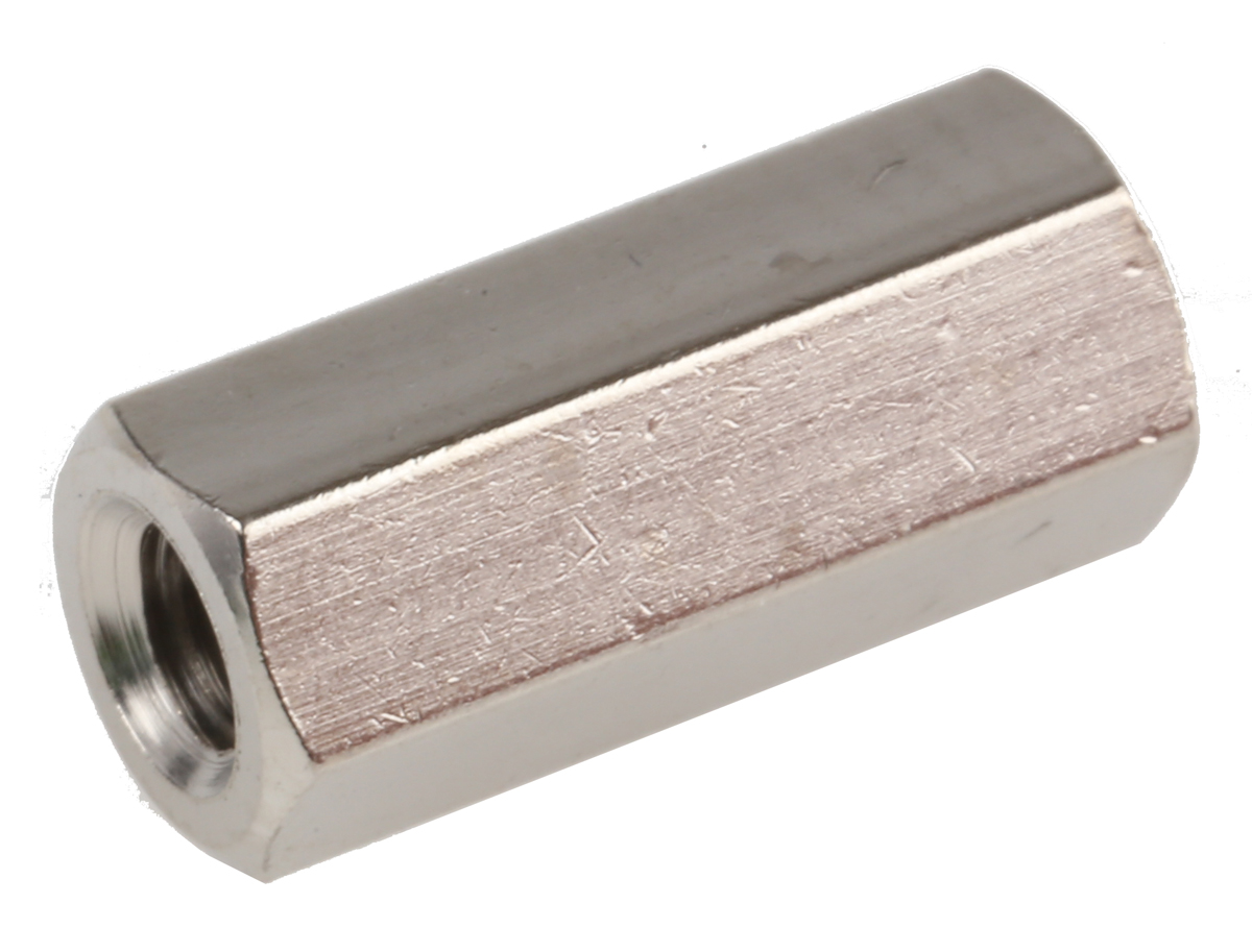 Essentra Standoff, M3 x M3 Thread, 12mm Body, Brass, Female/Female