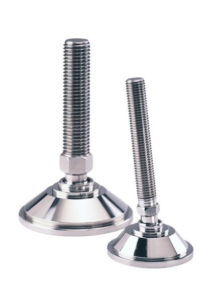 Nu-Tech Engineering M12 55mm Dia. Stainless Steel Levelling Adjustable Foot, 1500kg Static Load Capacity 10° Tilt Angle