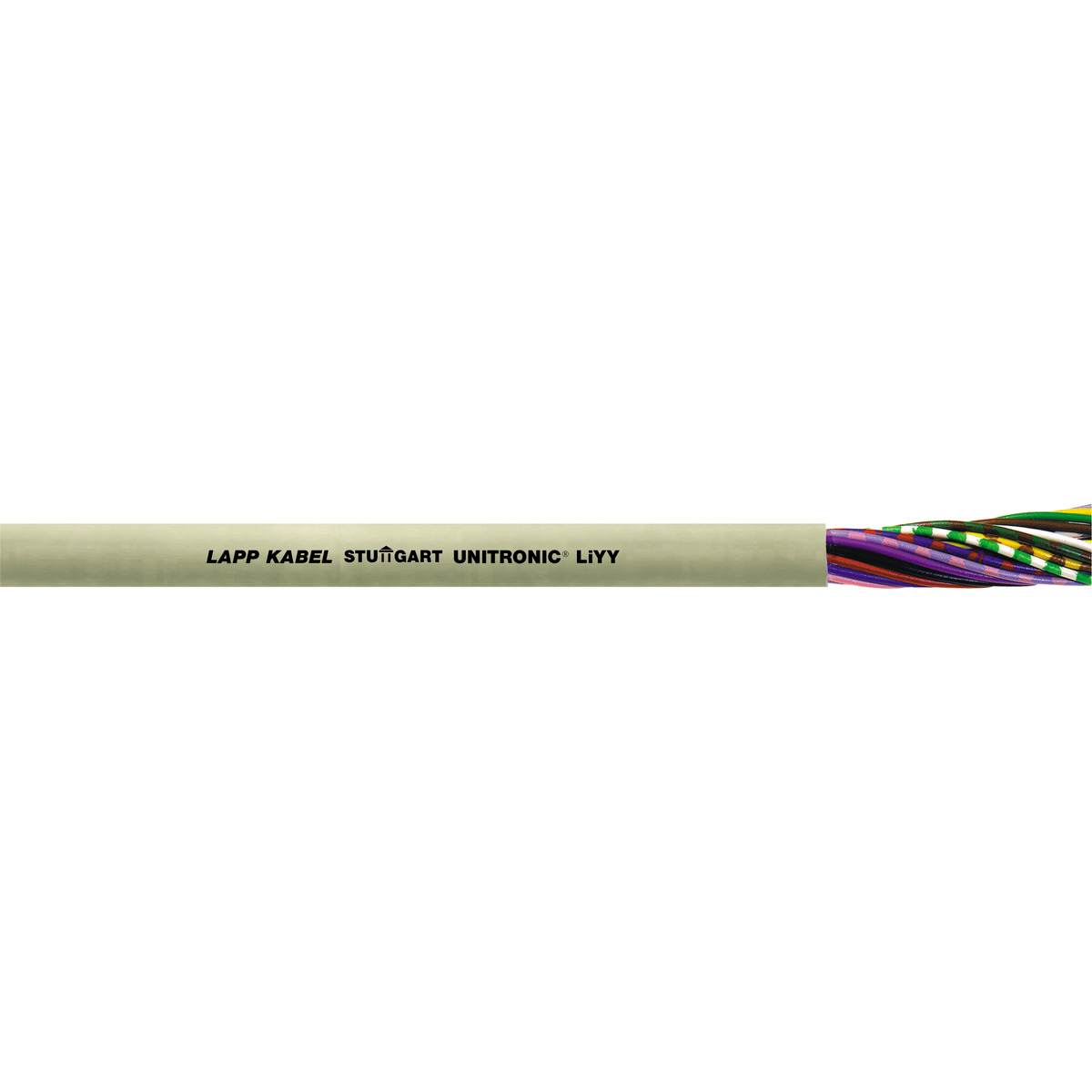 Lapp 28208 Control Cable, 8 Cores 0.14 mm² 26 AWG, Unscreened, 1 m, Grey Polyvinyl Chloride Sheath