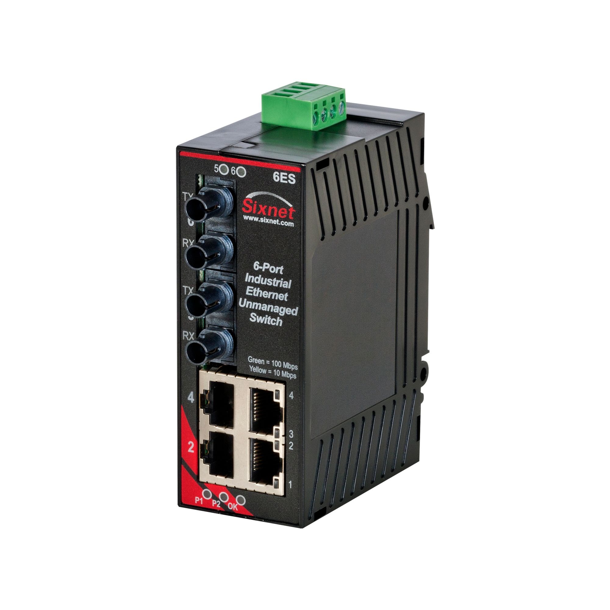 N-Tron SL-6ES Series Panel Mount Ethernet Switch, 4 RJ45 Ports, 10/100Mbit/s Transmission, 10 → 30V dc