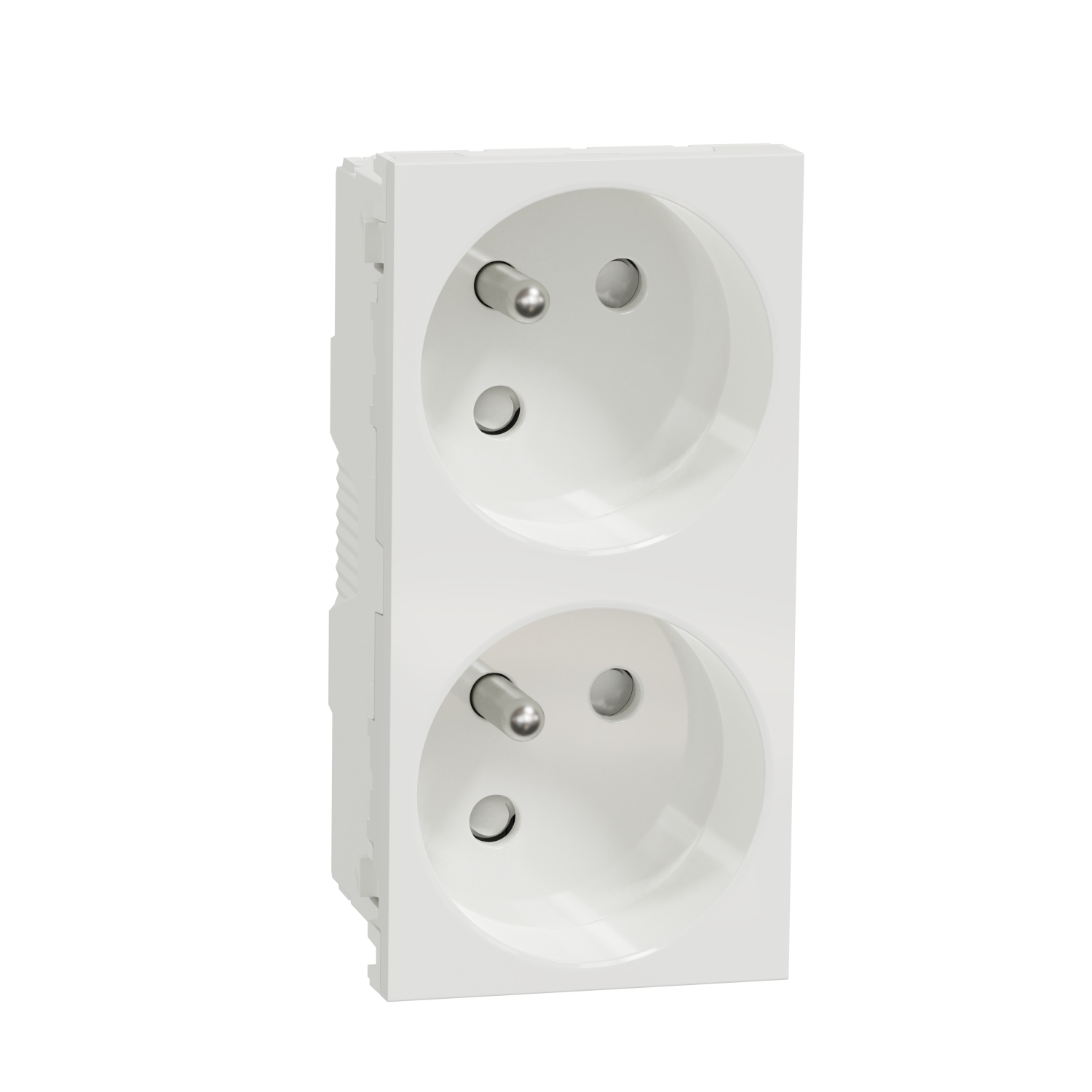 Schneider Electric White 2 Gang Power Socket, 2 Poles, 16A, French 2P, Indoor Use