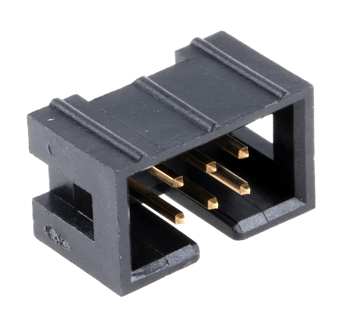 TE Connectivity AMP-LATCH Series Straight Through Hole PCB Header, 6 Contact(s), 2.54 mm Pitch, 2 Row, Shrouded