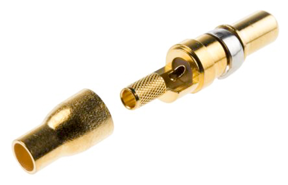 FCT from Molex, 173112 Series, Male Solder D-Sub Connector Coaxial Contact, Gold over Nickel Coaxial, RG179 B/U