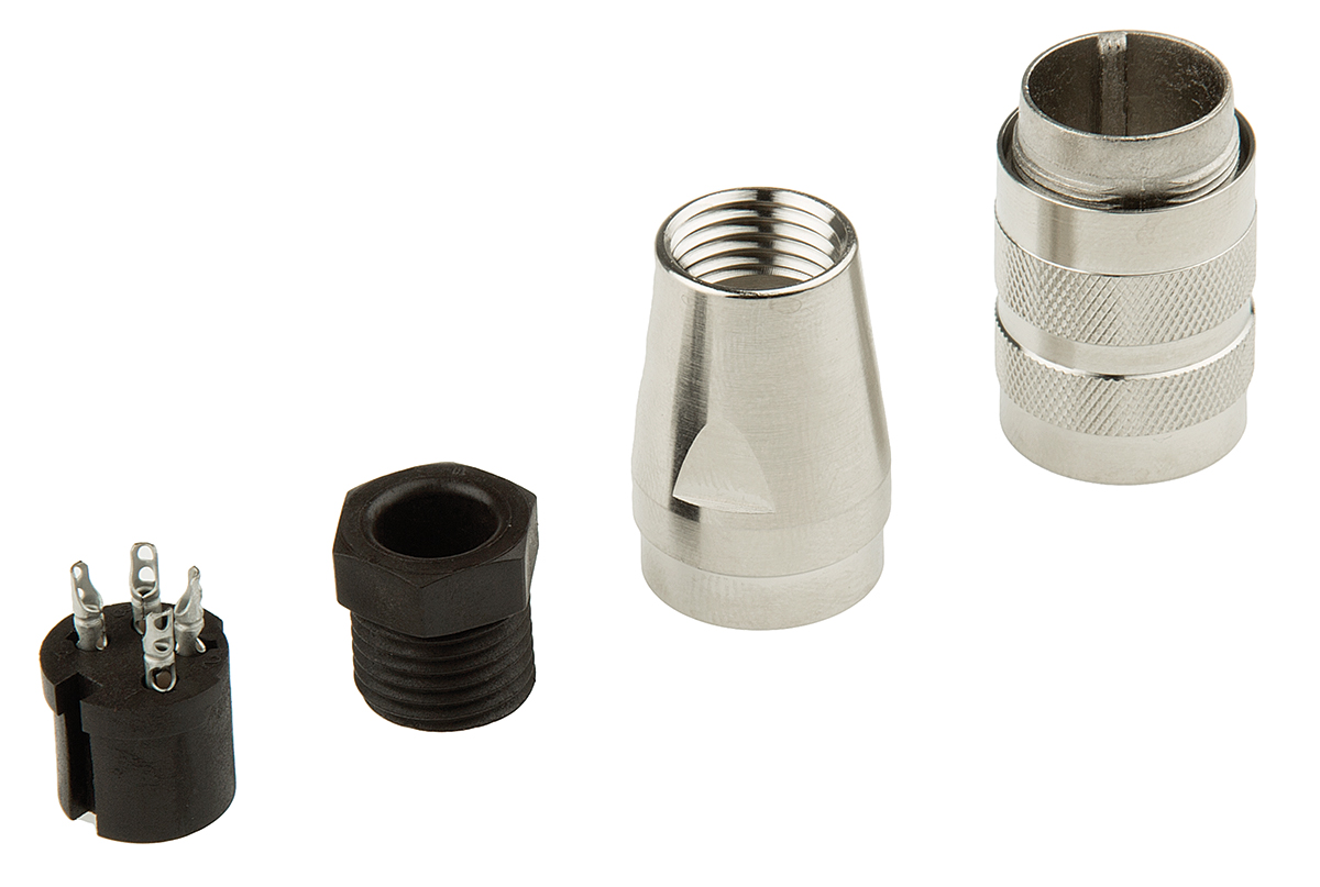 Amphenol Industrial, C 091 D 4 Pole M16 Din Socket, 5A, 300 V ac/dc IP67, Screw On, Female, Cable Mount