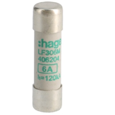 Hager 6A Cartridge Fuse, 10 x 38mm