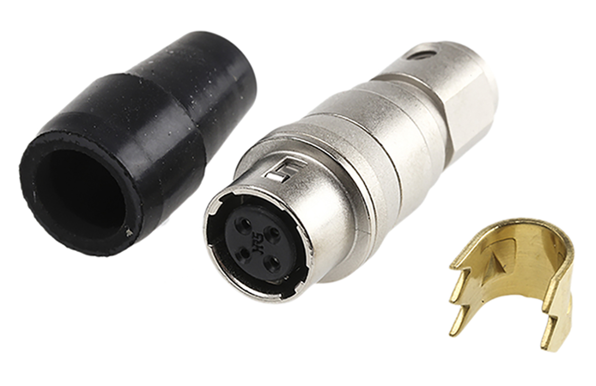 Hirose Circular Connector, 4 Contacts, Cable, Miniature Connector, Socket, Female, HR10 Series