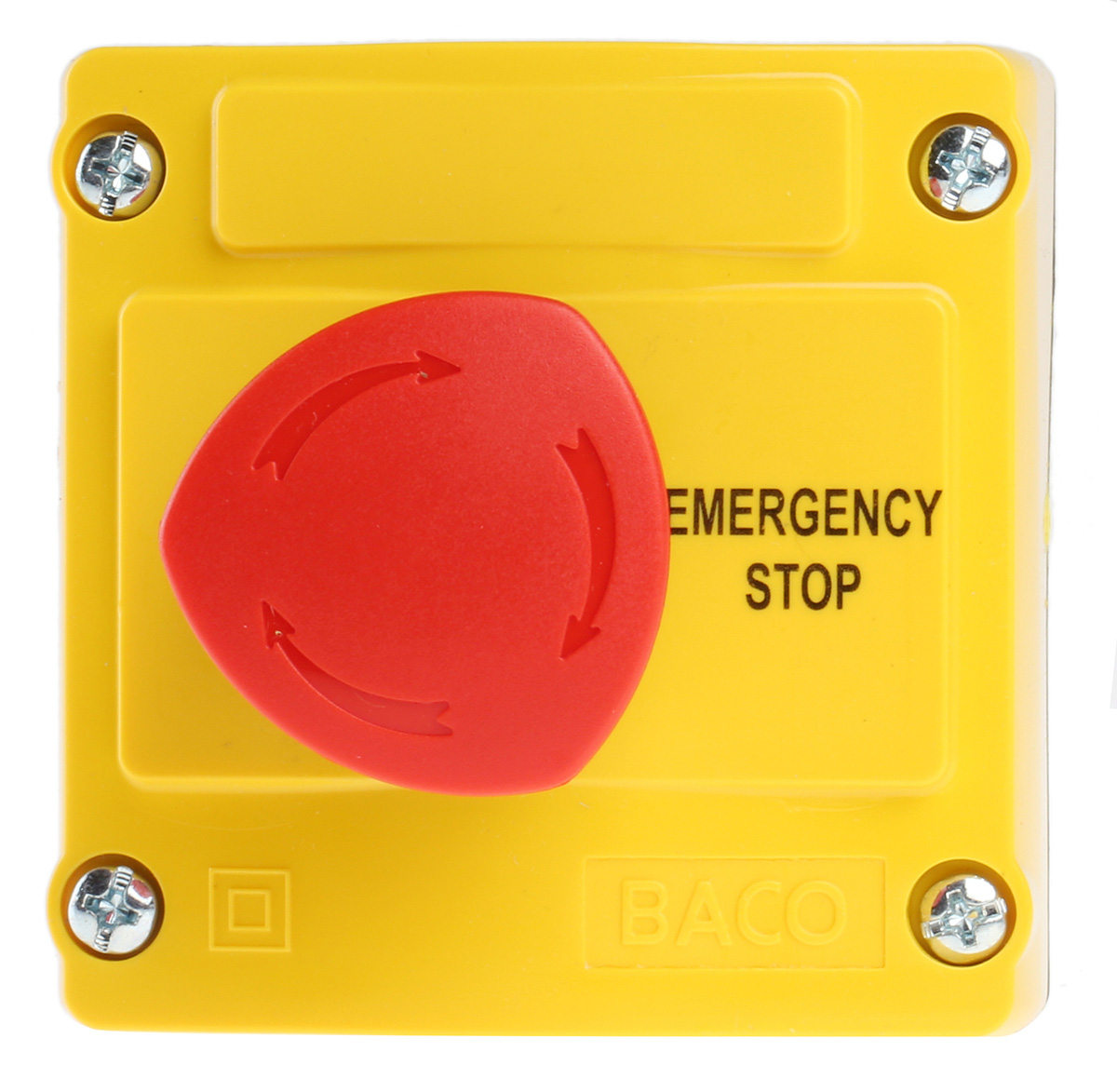 BACO LBX1 Series Twist Release Emergency Stop Push Button, Surface Mount, 1NC, IP66