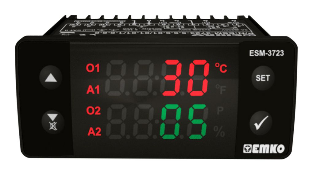 Emko ESM Panel Mount Process Controller, 76x34.5x71mm Relay, 230 V ac Supply Voltage ON/OFF, PID Controller