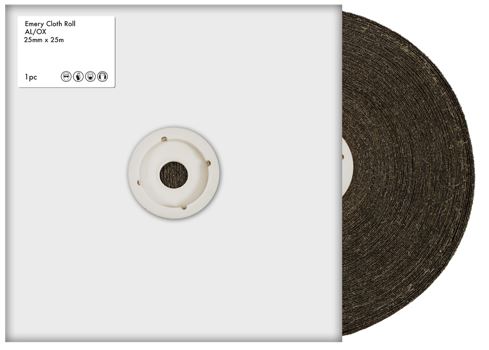 RS PRO 280 Grit Extra Fine Sandpaper Roll, 25m x 25mm