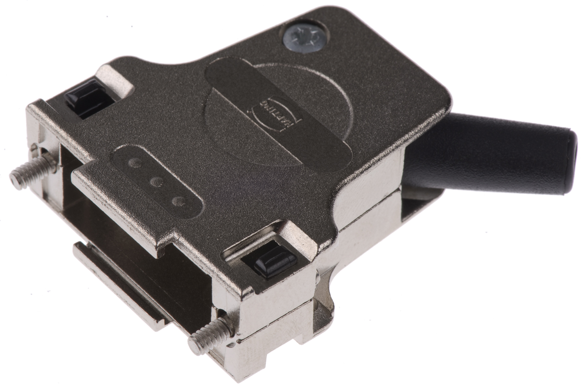 HARTING D-sub Series Metal Right Angle D Sub Backshell, 15 Way, Strain Relief