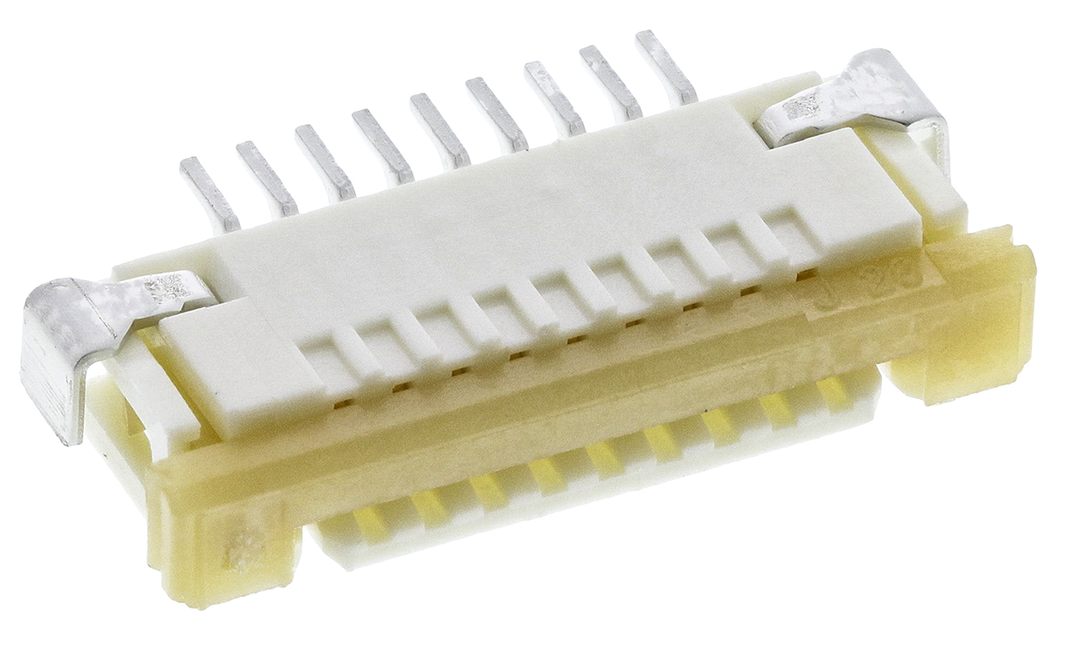 Molex, Easy-On, 52207 1mm Pitch 9 Way Right Angle Female FPC Connector, ZIF Top Contact