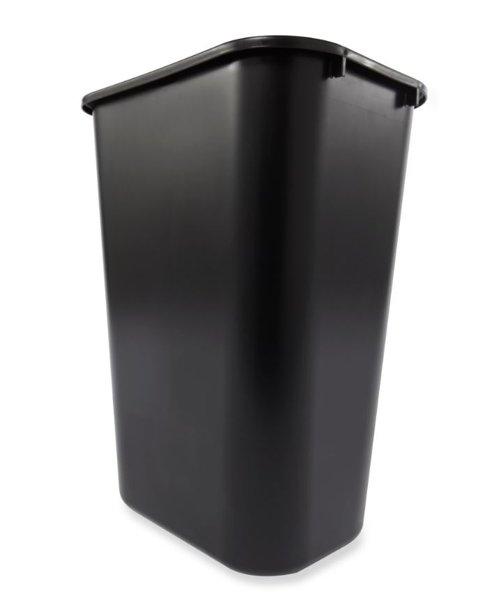 Rubbermaid Commercial Products Bins For Selective Sorting 39L Black Snap-On Polythene Waste Bin