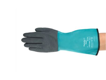 Ansell AlphaTec 58-201 Grey Acrylic Nitrile Work Gloves, Size 9, Nitrile Coating