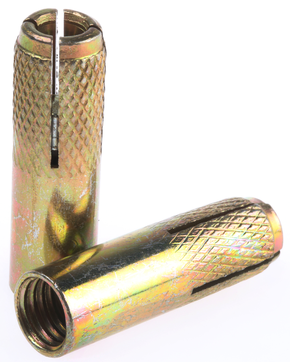 RS PRO Steel Drop In Anchor M10 x 40mm, 12mm Fixing Hole
