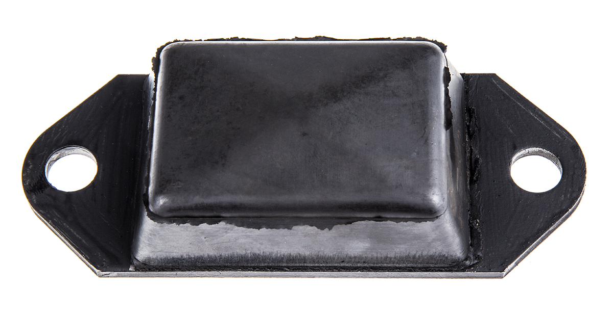 RS PRO Rectangular M12 Anti Vibration Mount with 0 Compression Load