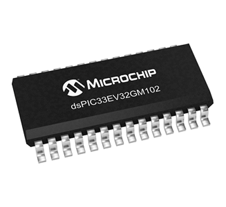dsPIC33EV32GM102-I/SO Microchip, 16bit Digital Signal Processor 25MHz 32 kB Flash 28-Pin SOIC