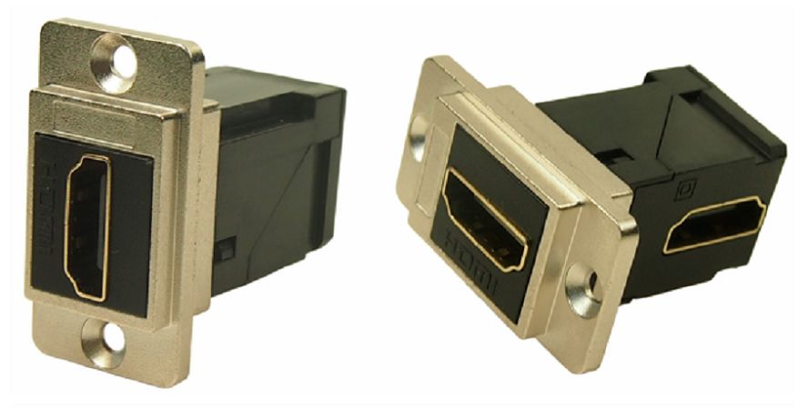 RS PRO 35.3 x 19 x 35.5 mm 19 Way Female Right Angle Feedthrough HDMI Connector