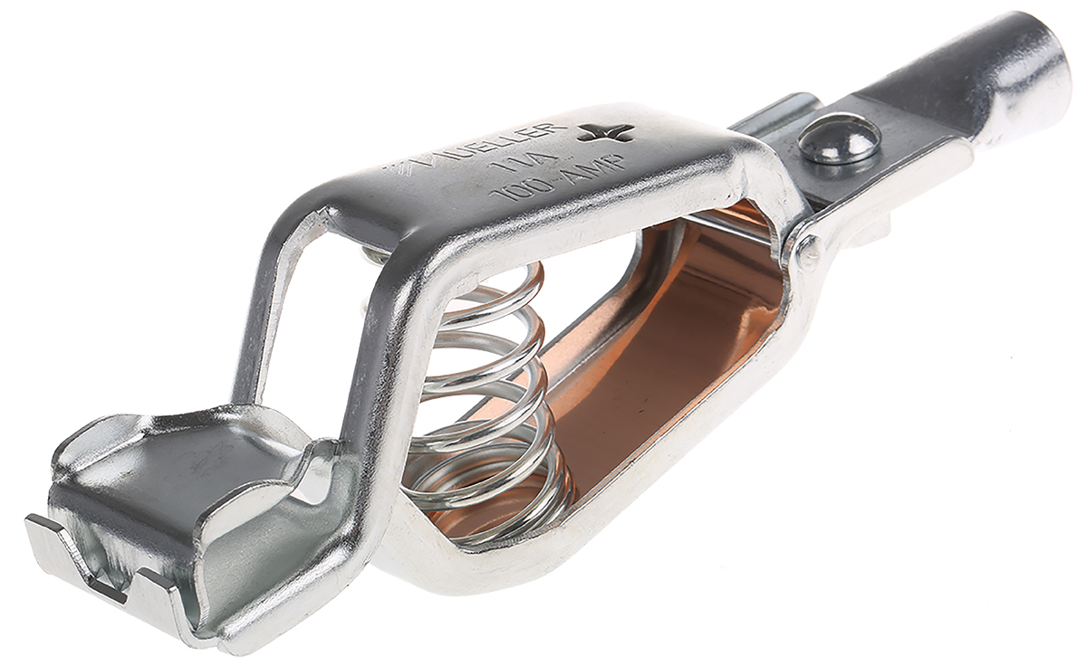 Mueller Electric Crocodile Clip, Zinc-Plated Steel Contact, 100A
