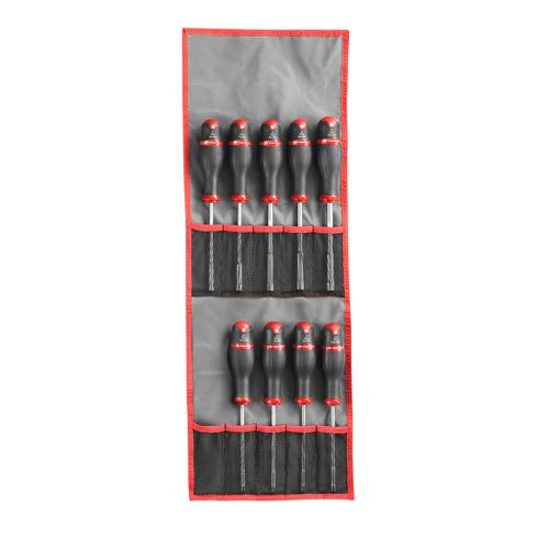 Facom Hexagon Nut Driver Set, 3.2 mm, 4 mm, 5.5 mm, 5 mm, 6 mm, 7 mm, 8 mm, 9 mm, 10 mm Tip, 125 mm Blade, 245 mm, 250