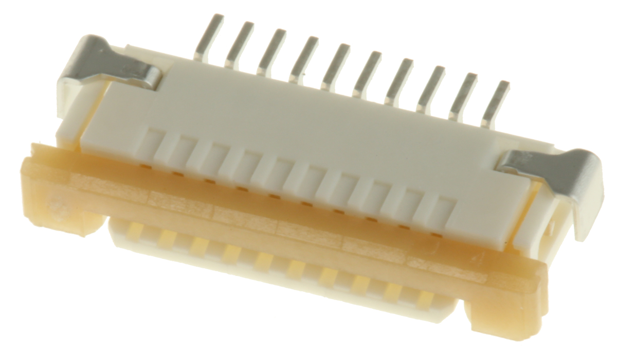 Molex, Easy-On, 52207 1mm Pitch 10 Way Right Angle Female FPC Connector, ZIF Top Contact