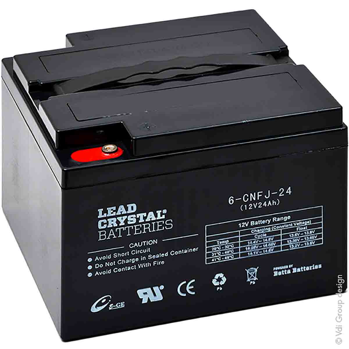 ENIX Energies 12V Standard Sealed Lead Acid Battery, 24Ah