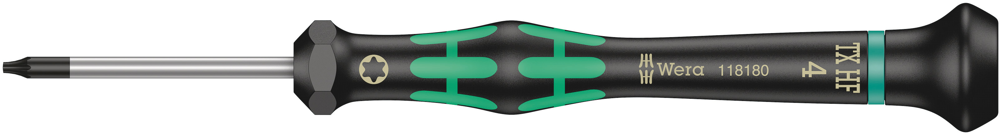 Wera Torx Precision Screwdriver, T4 Tip, 40 mm Blade, 137 mm Overall