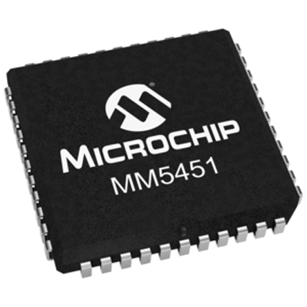 Microchip MM5451YV PLCC Display Driver, 44 Pin, 5 V, 9 V