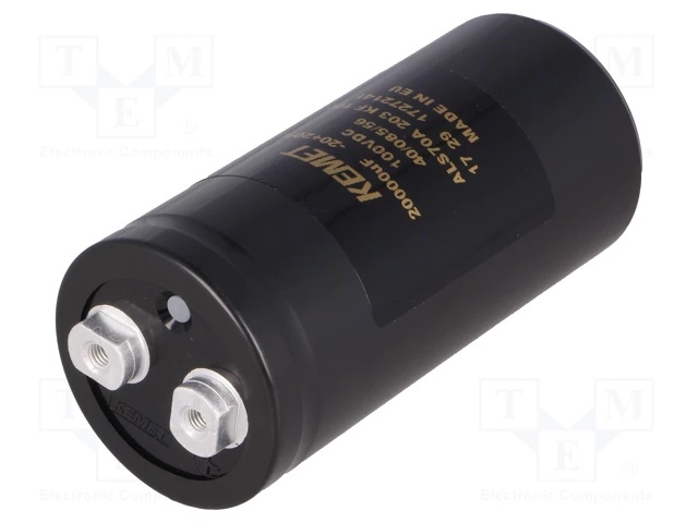 KEMET 20000μF Aluminium Electrolytic Capacitor 100V dc, Screw Terminal - ALS70A203KF100