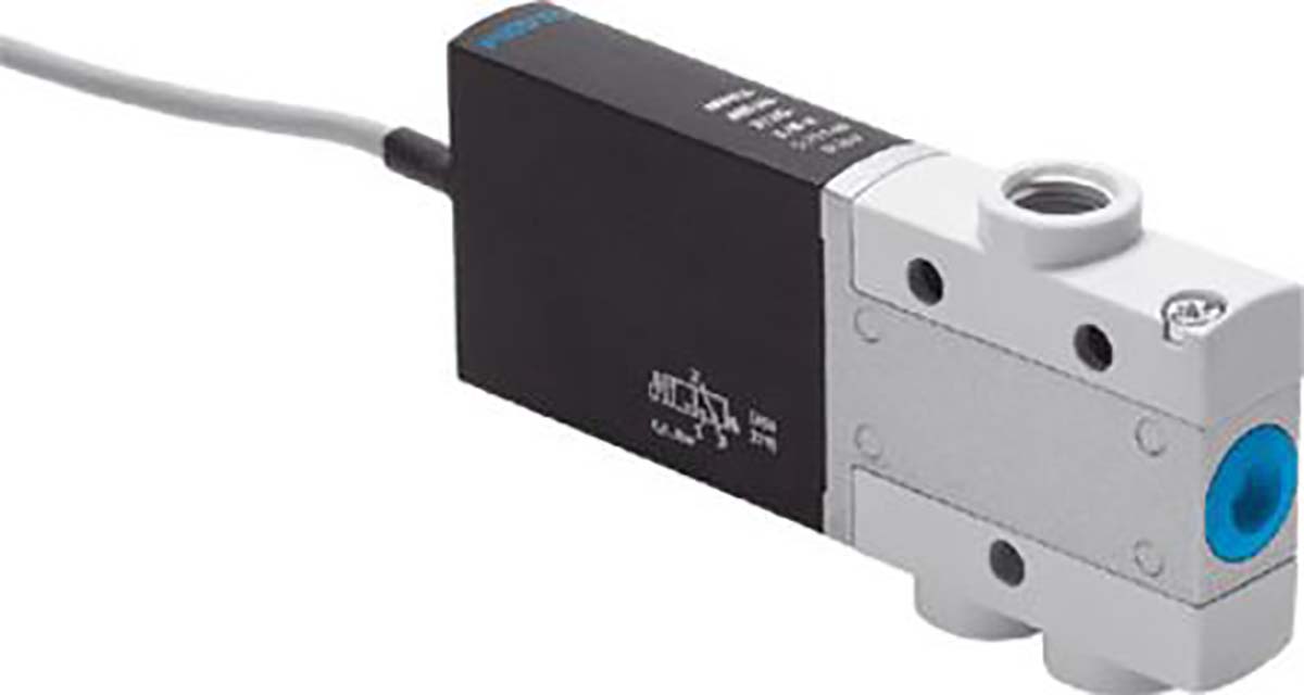 Festo 3/2 Open, Monostable Pneumatic Solenoid/Pilot-Operated Control Valve - Electrical MHE3 Series, 525168