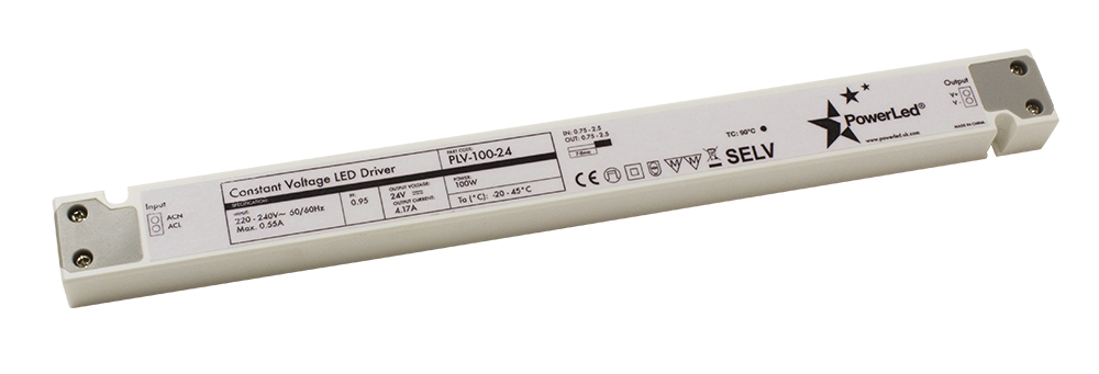PowerLED LED Driver, 12V Output, 100W Output, 8.33A Output, Constant Voltage