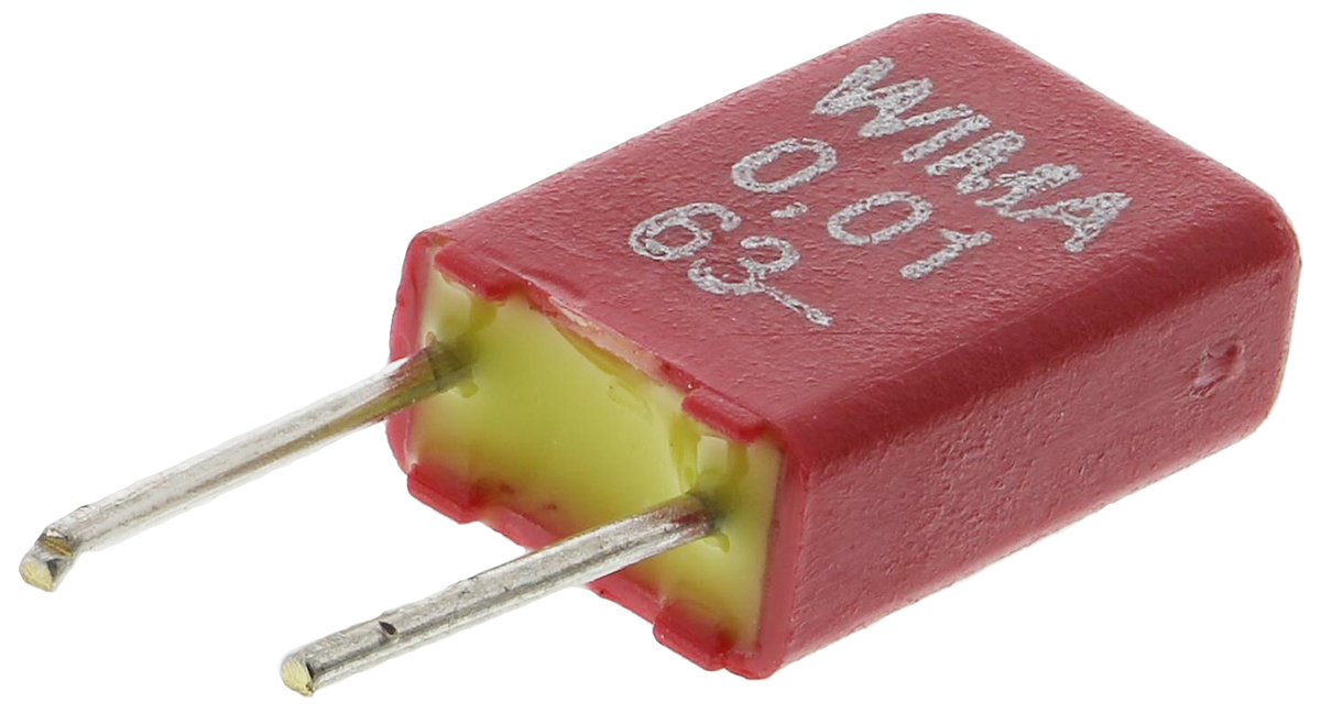 WIMA MKS02 Polyester Film Capacitor, 40 V ac, 63 V dc, ±20%, 10nF, Through Hole