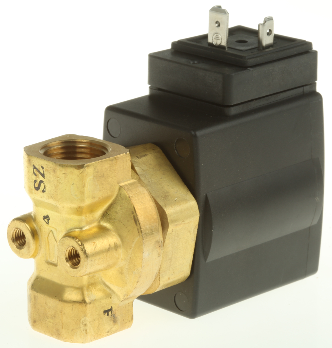 SMC Solenoid Valve VXE2330-03F-5DO1, 2 Port, NC, 24 V dc 3/8 in