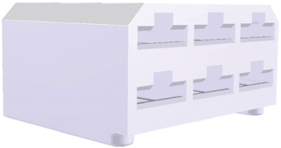 TE Connectivity, AMP FASTIN-FASTON 6 Way Nylon 66 Crimp Terminal Housing, 6.35mm Tab Size, Natural