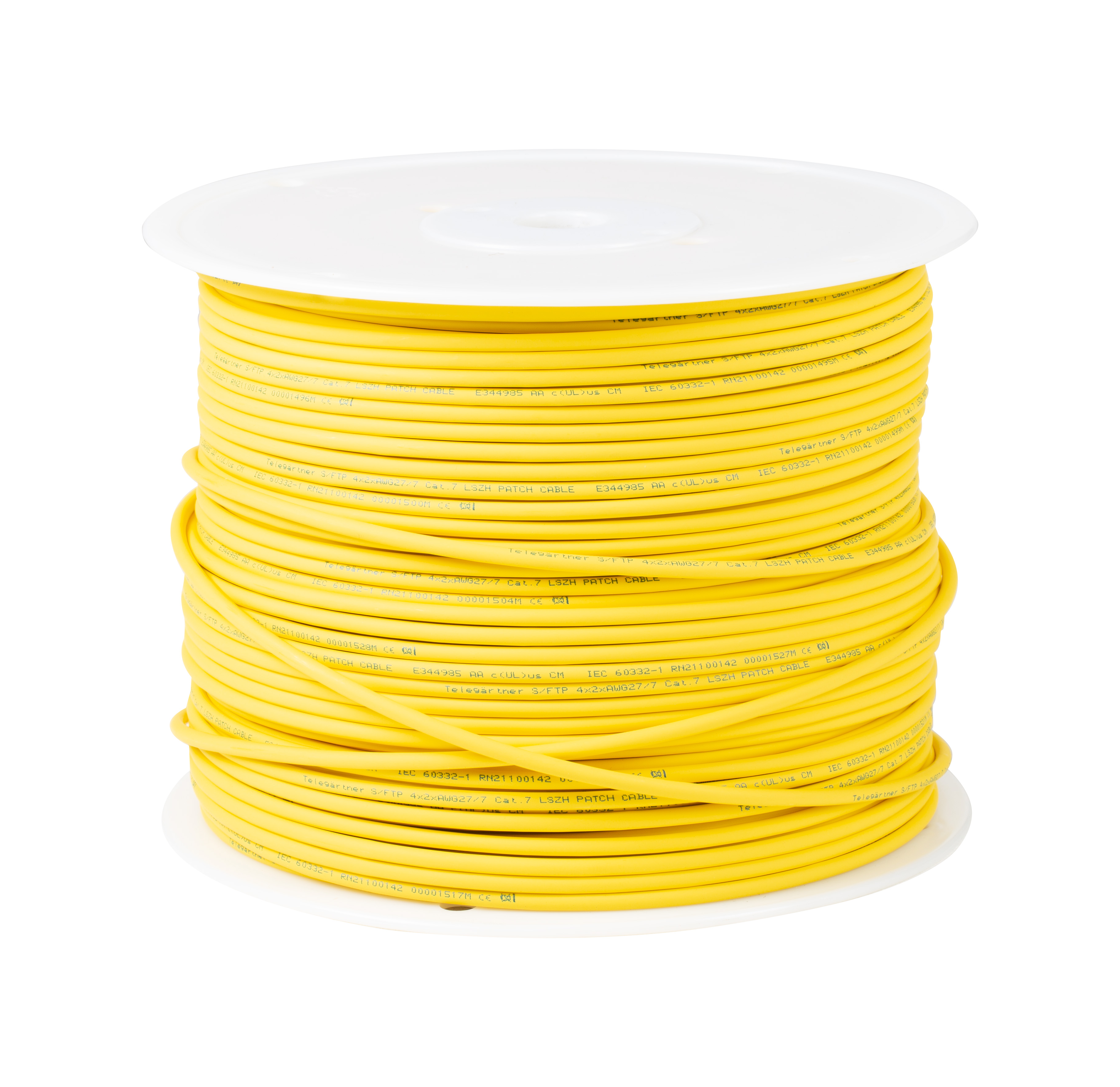 Telegartner, 305m Cat7, Yellow, S/FTP Shielded, Unterminated LSZH Sheath