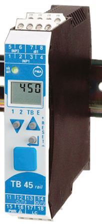 P.M.A TB 45 PID Temperature Controller, 99 x 22.5mm, 2 Output Relay, 90 → 260 V ac Supply Voltage ON/OFF