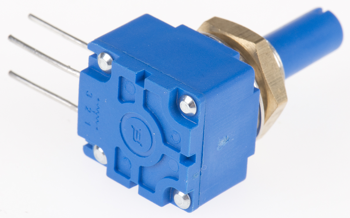 Bourns 93 50kΩ Rotary Potentiometer 1-Gang, Panel Mount (Through Hole), 93R1A-R22-A18L