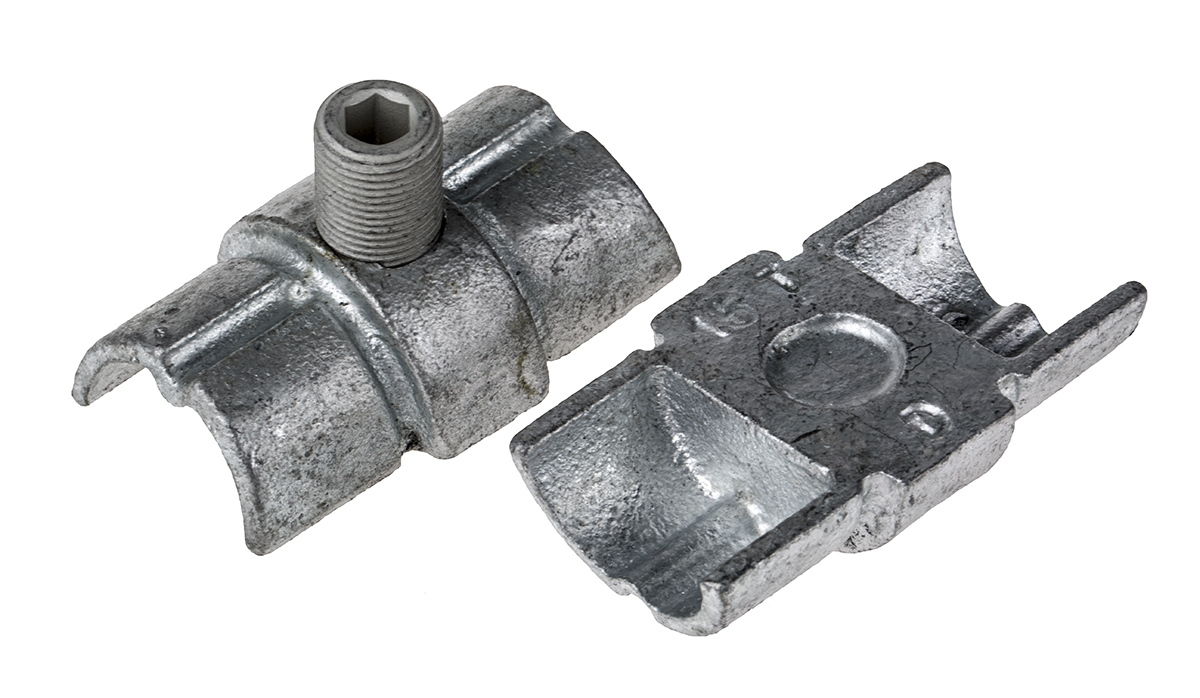 RS PRO Joint Clamp, Connecting Component, Strut Profile Type 3, Round Tube Size Type 3