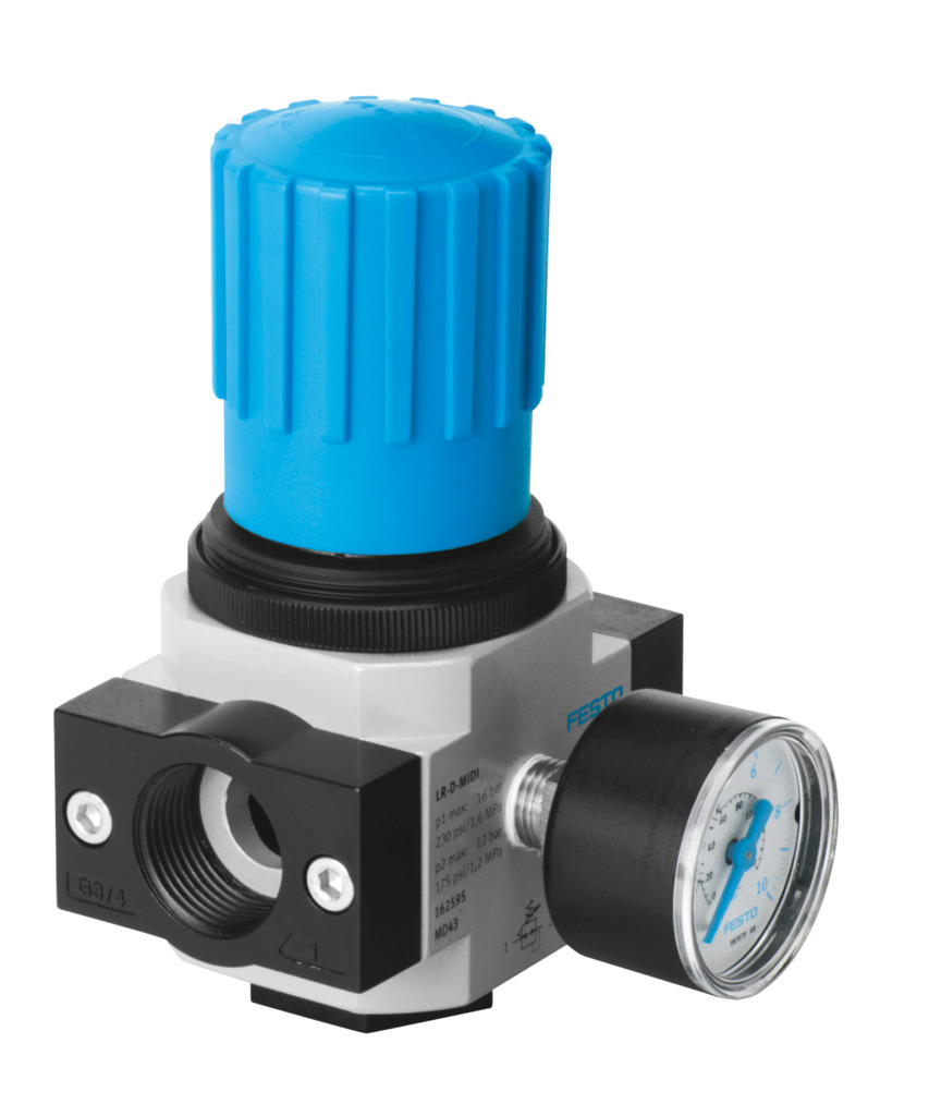 Festo G 3/4 Pneumatic Regulator - 0.5bar to 12bar, 16bar max. input, 192316