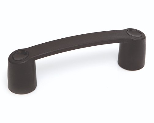 RS PRO Matt Black Glass Filled Nylon Cabinet Handle 40 mm Height, 29mm Width, 117mm Length