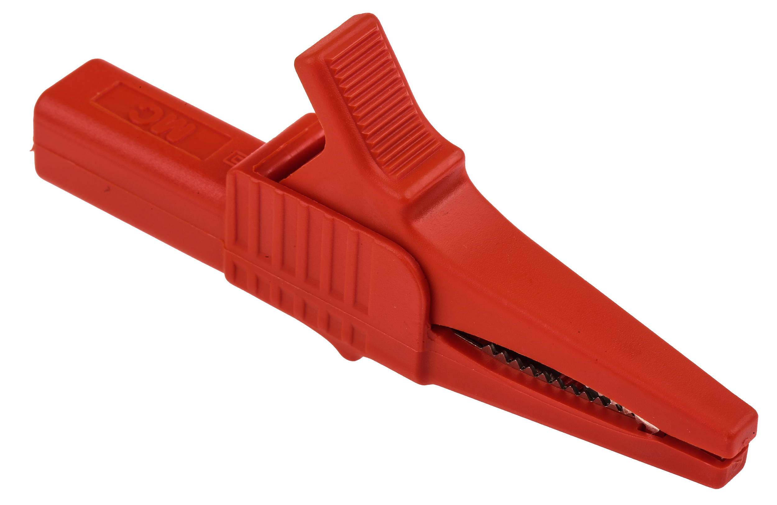 Staubli Crocodile Clip 4 mm Connection, Brass Contact, 32A, Red