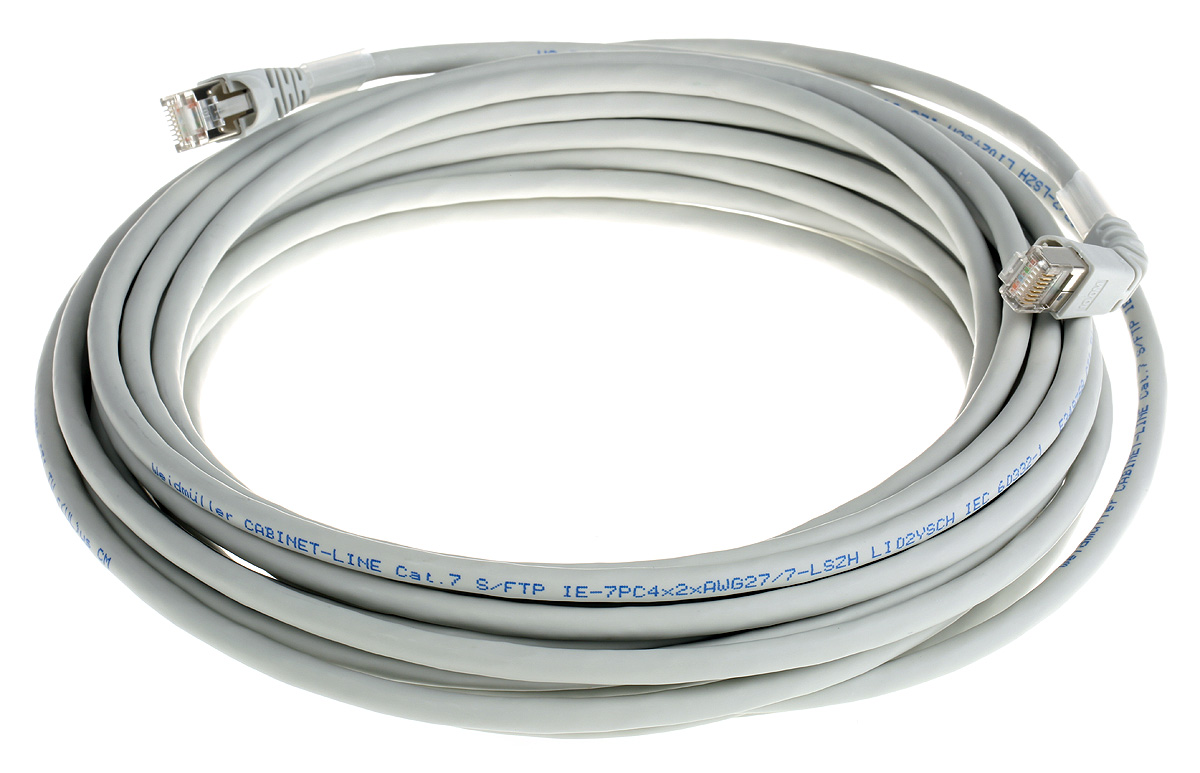 Weidmuller, 10m Cat6, Grey RJ45 to Male RJ45 Male, S/FTP Shielded, Terminated LSZH Sheath