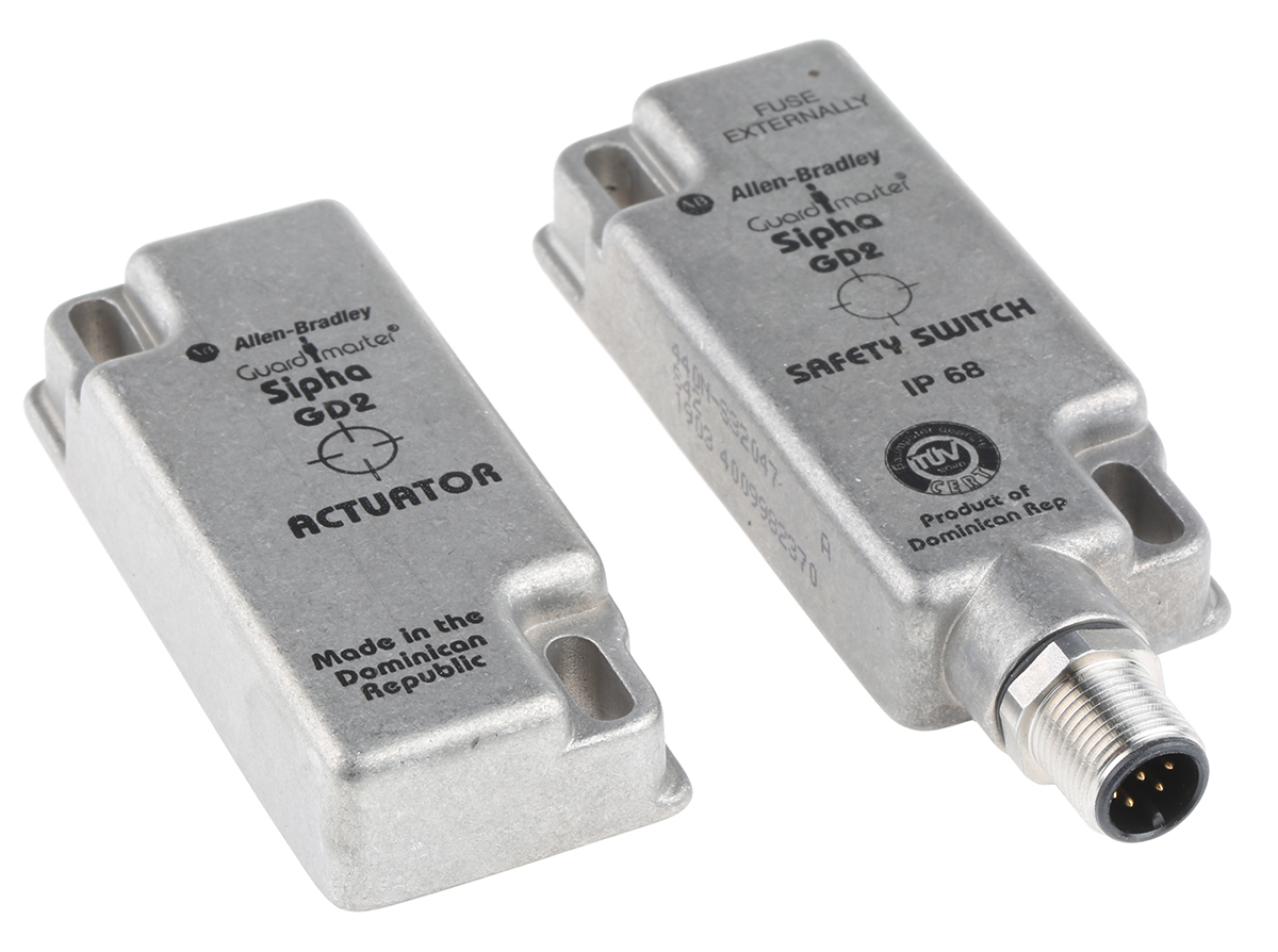 Allen Bradley Guardmaster 440N Series Magnetic Non-Contact Safety Switch, 250 V ac, 300V dc, Stainless Steel Housing,