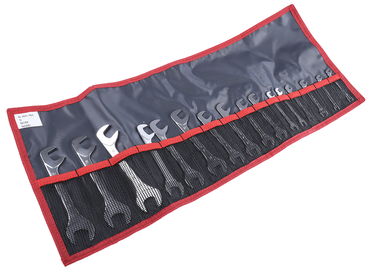 Facom 34.JL Series 16-Piece Spanner Set, 3.2 → 17 mm, Forged Allot Steel