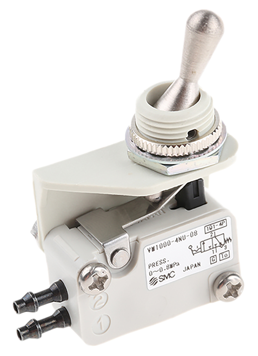 SMC Toggle Lever 3/2 Pneumatic Manual Control Valve VM1000 Series, 2.5mm, III B