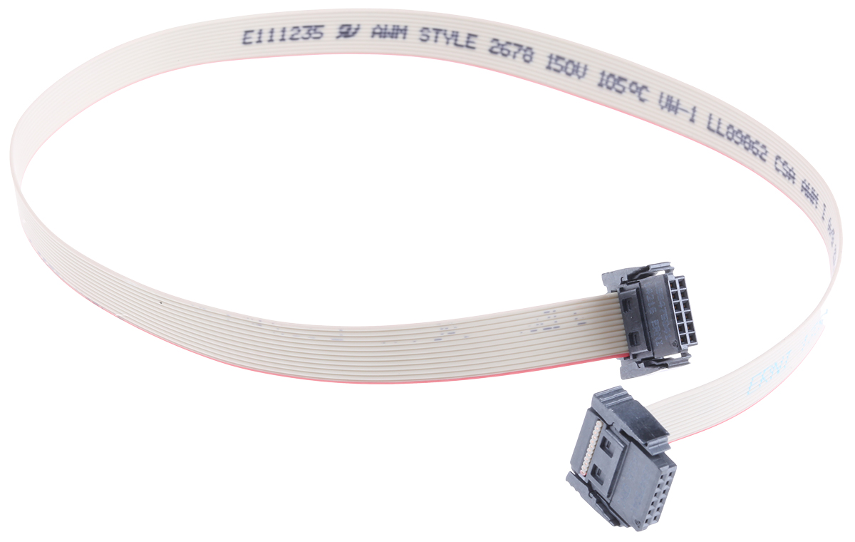 ERNI Flat Ribbon Cable, 68-Way, 1.27mm Pitch, 300mm Length, AU IDC to IDC