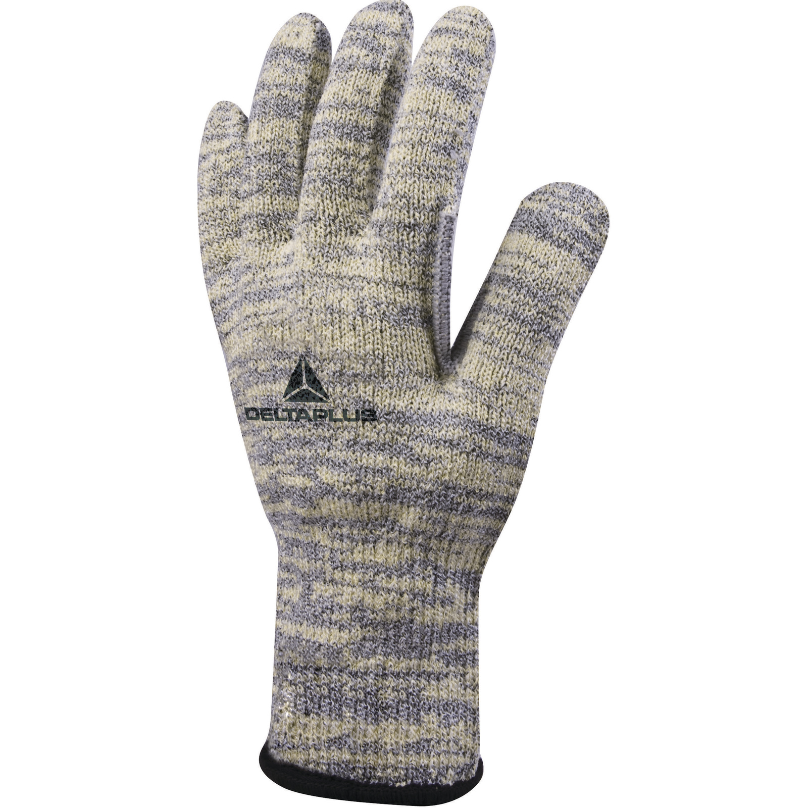 Delta Plus VENICUTC05 Grey, Yellow Work Gloves, Size 7, Uncoated Coating