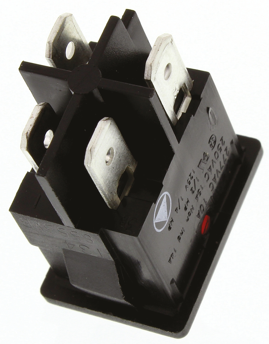 Arcolectric (Bulgin) Ltd Illuminated DPST, On-Off Rocker Switch Panel Mount