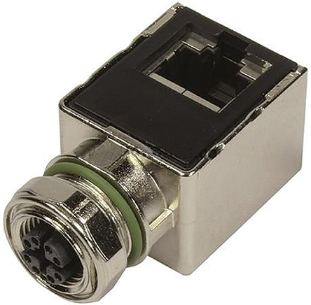 HARTING Right Angle 8 Pole M12 Socket to 8 Pole Socket Adapter