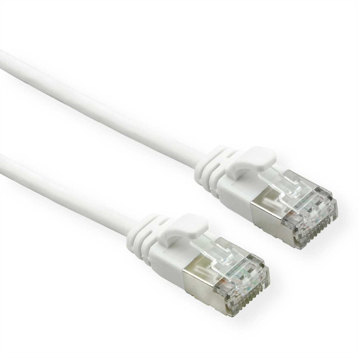 Roline, 1m Cat6a, White RJ45 to Male RJ45 Male, U/FTP, Terminated LSZH Sheath