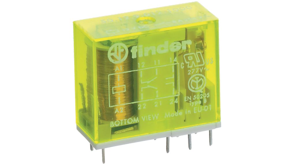 Finder 50 Series 50 Safety Relay 12V 2 Safety Contacts